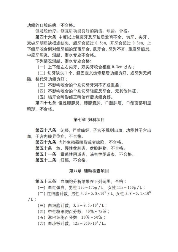 2020年上海高校军队招生体检要求 2020年上海高校军队招生体检要求