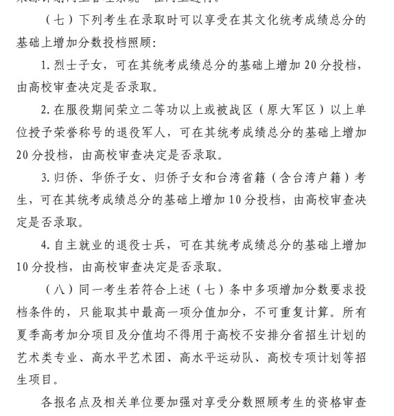 2022山东高考加分政策是什么 2022山东高考加分政策是什么