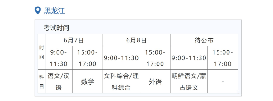 2022黑龙江高考具体科目时间几月几号 各科分值多少 2022黑龙江高考具体科目时间几月几号 各科分值多少