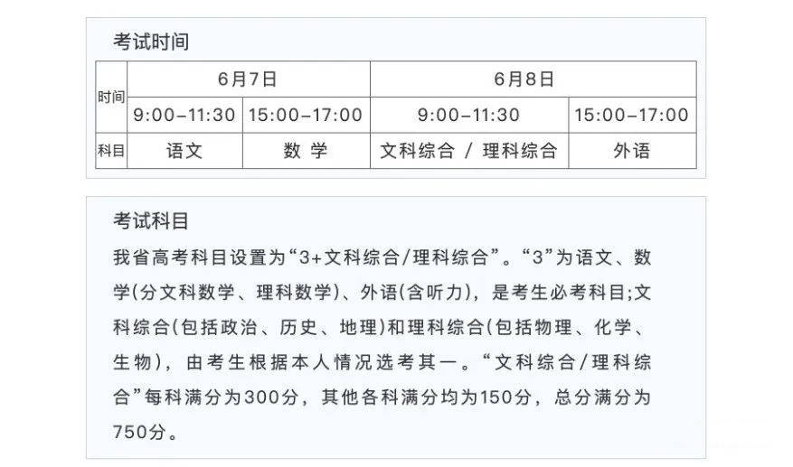 2022河南高考具体科目时间几月几号 各科分值多少 2022河南高考具体科目时间几月几号 各科分值多少
