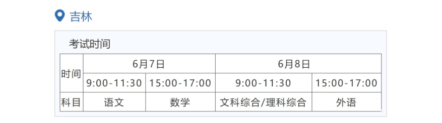 2022吉林高考具体科目时间几月几号 各科分值多少 2022吉林高考具体科目时间几月几号 各科分值多少