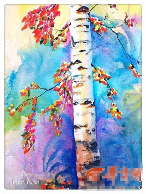 老师手绘明信片赠毕业生