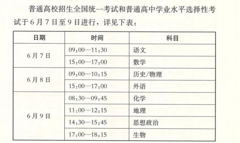 2022河北高考日期是几月几号 哪天高考 2022河北高考日期是几月几号 哪天高考