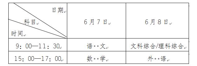 2022年安徽高考时间安排表 几号开始考试 2022年安徽高考时间安排表 几号开始考试