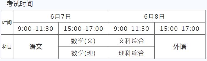 安徽2022高考具体日期 各科考试时间 安徽2022高考具体日期 各科考试时间