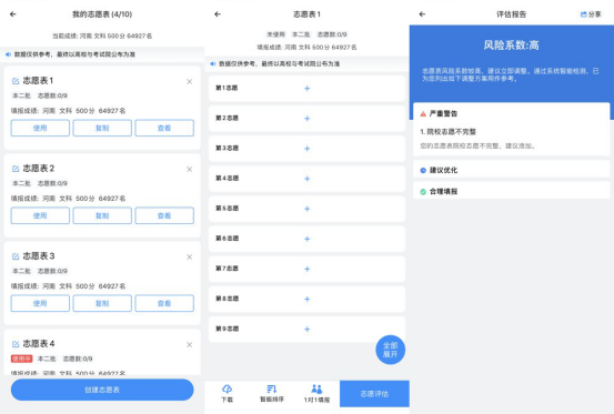 - “志愿评估”及时诊断志愿表风险 - “志愿评估”及时诊断志愿表风险