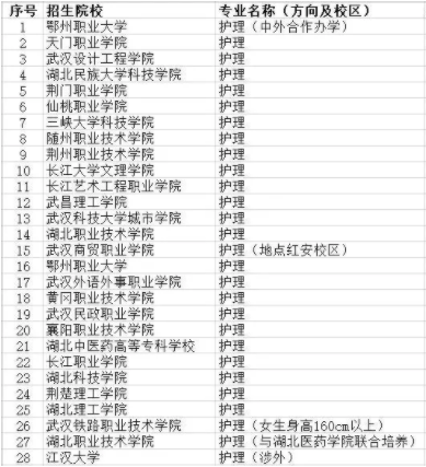 湖北护理专业大专学校 湖北护理专业大专学校