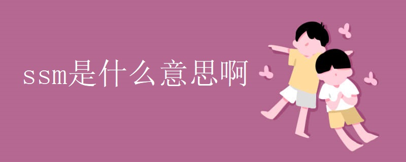 ssm是什么意思啊 ssm是什么意思啊