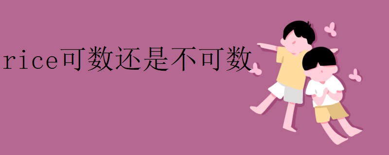 rice可数还是不可数 rice可数还是不可数