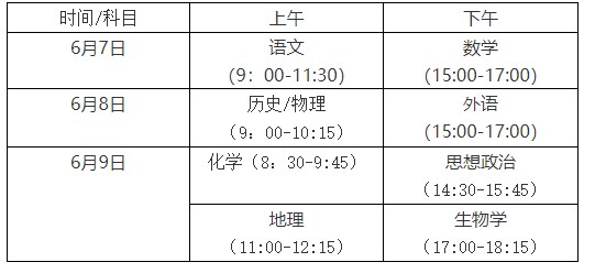 2023福建高考时间是几月几号 具体时间安排 2023福建高考时间是几月几号 具体时间安排