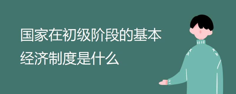 国家在初级阶段的基本经济制度是什么 国家在初级阶段的基本经济制度是什么