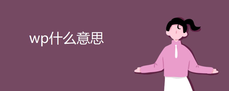 wp什么意思 wp什么意思