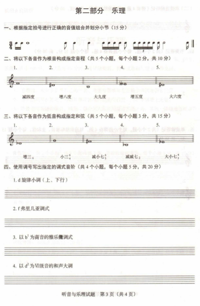 2023山东音乐类统考试题真题 有哪些考试内容 2023山东音乐类统考试题真题 有哪些考试内容