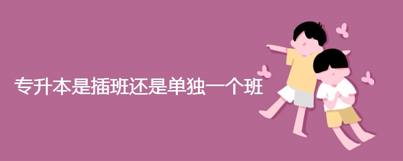 专升本是插班还是单独一个班 专升本是插班还是单独一个班