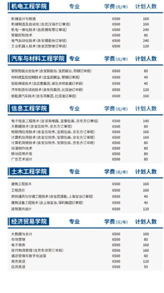 2023年武汉工程职业技术学院各省招生计划及招生人数 都招什么专业 2023年武汉工程职业技术学院各省招生计划及招生人数 都招什么专业